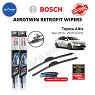 Bosch Aerotwin Retrofit U Hook Wiper Set for Toyota Altis E170 (Year 2013-2019 (E170)(26"/14")