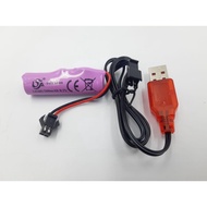 3.7V 14500 500MAH rechargeable 3.7V lithium battery Bateri Kereta CONTROL.