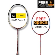 MAXX Max Power 11 Badminton Racket + (FREE) APACS Slayer 777 (RED)