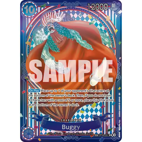 ONE PIECE Collection Cards Buggy OP09-051 SP EN High Quality Self Made Game Anime Cards Gift