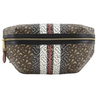 Burberry TB Monogram Stripe E 帆布腰包/肩包 8021483 PVC x 皮革棕色斜挎/肩背包 拉鍊 TB Monogram Stripe E 帆布腰包 男女通用 [二手