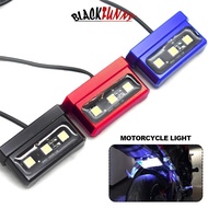 BLACKFUNNY Universal 3LED 12V Motorcycle License Plate Lights Decorative Lamp Aluminum Q6X2