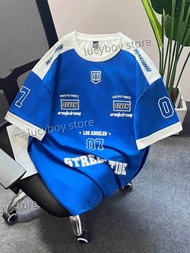 [Free Custom] Mens 3D Number 7 Printed Short Sleeve Jersey Man V Neck Sportwear Brooklyn Racing Foot