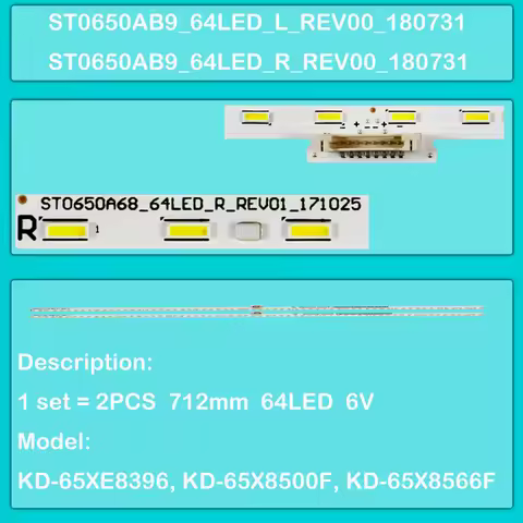 LED BackLight Strip For STO650A68 KD-65V8G KD-65XG8505 KD-65XG8596 KD-65X8566 KD-65X8500 XBR-65X850F