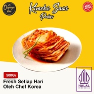 Kimchi Sawi Pedas Korea 500 Gram Halal - Makanan Tradisional Asinan Sayur Fermentasi Bumbu Pedas & M