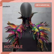 SAND Allergy-free Feather Shawl Soft Feather Shawl Feather Shrug Shawl Soft Adjustable Gothic Collar