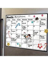 1入組冰箱月曆磁性橡皮擦白板月曆,適用於冰箱計劃,附可擦拭冰箱磁鐵筆,冰箱裝飾、家居裝飾用品,返校用品