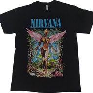 ย้อนยุคเสื้อยืดวง NIRVANA ลายนางฟ้า หายากลายนี้ ได้มาน้อยครับS-5XL