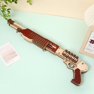 优质-Wooden M870 Shotgun 3D Puzzle Model - DIY Assembly Toy and Desktop Decor for Kids