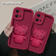 OPPO Reno7 Reno8 4G Reno 7 8 F21 F21S Pro Cases Soft Heaven's Eye Stairway with Hello Kitty Mirror Stand Cover