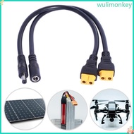 WU Reliability XT60 Female to DC5 5x2 5mm Power Cable 30cm for Solar Energy Storage and Remote Toy C