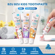 BZU BZU Kids Toothpaste 50g - Sugar Free Flavoured Gum Protection Anti Cavity Baby Oral Care