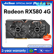 SDRJT JIESHUO AMD RX 580 4GB 2304SP Video graphics card GDDR5 GPU 256BIT rx580 4g Support Computer d