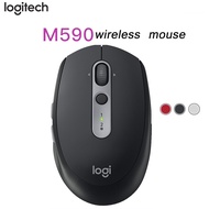 Logitech M590หลายอุปกรณ์ปิดเสียงเมาส์ไร้สายสำนักงานบ้านเมาส์บลูทูธ Youlian 1000 DPI สำหรับเดสก์ท็อปพ