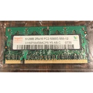Hynix PC2-5300 512mb SO-DIMM 667mhz DDR2 Memory (HYMP564S64CP6Y5)
