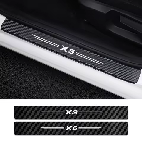 4PCS Car Door Sill Guard Sticker Accessories For BMW X5 E70 E53 F15 X3 F25 E83 X6 F16 E71 X1 F48 E84