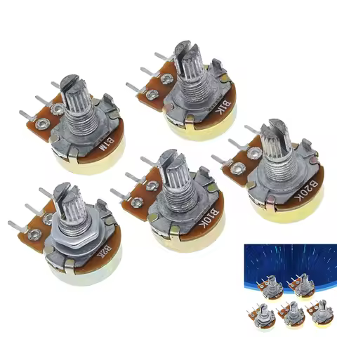 5Set WH148 Linear Taper Rotary Pot Variable Resistor 15mm 3 Pin 1K 2K 5K 10K 20K 50K Ohm 100K 250K 5