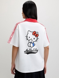 Pomelo. ♥ Hello Kitty เสื้อโปโลแต่งขอบลูกไม้ / Pomelo. ♥ Hello Kitty Lace Trim Polo Top