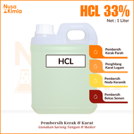 HCL 1 Liter - Pembersih Kerak Keramik - Pembersih Bekas Semen - Penghilang Karat Logam (Pengiriman P