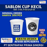 2.5 oz, 4 oz & 6.5 oz Paper Cup Screen Printing - Small / Mini Cup Screen Printing