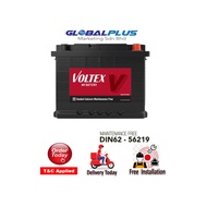 (Delivery & Installation @ Ambil Sendiri Di Kilang) Voltex DIN62L 56219 Mf Battery Suitable for Prot