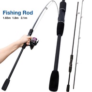[dddxce1] 1.65M 1.8M 2.1M Ultralight Fishing Rod M Fishing Rod Carbon Hard Adjustable Insertion Lure