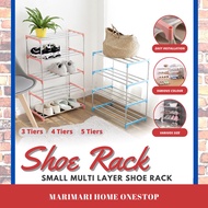3 4 5 Tier Shoe Rack Mini Shoes Rack Small Multi Layer Shoe Rack Stainless Steel Storage Shoes Rak Kasut Murah 鞋架
