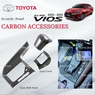 [CARBON] Toyota Vios 2023 2024 Gear Cover Gear Shift Panel Protective Toyota Vios 2023 Accessories