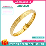 ZHULIAN Gelang Tangan Bercorak BG5009 Fashion Jewelry Bangle Emas Saduran Zhulian Original