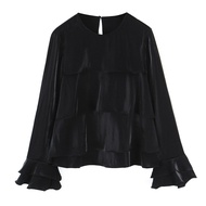 Black Layered Blouse 80065 (TENC)