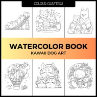 ColourCrafters Watercolour Drawing Book Kawaii Dog Art 200gsm 300gsm Watercolour Paper