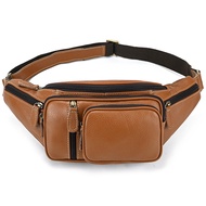 New store openingMulti-Function Mens Leather Money Belt Bag Genuine Leather Fanny Pack / Waist Pack