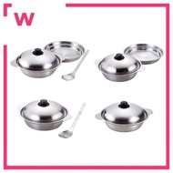 [wahei freiz] Tubame-sanjo: Artisan-Crafted Culinary Tools - Stainless Steel Tabletop Pot 26cm &amp; Steamer Set / induction safe cookware and gas / Made in Japan