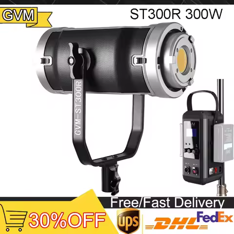 GVM ST300R COB Video Light Double Head 300W RGB&Bi-Color Photography lighting with Bowens Mount Stud