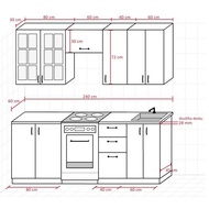 Kitchen Cabinet 8Ft - Melamine wood