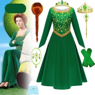 Halloween Monster Shrek Cos Green Dress Fiona Fiona Princess Cosplay Costume