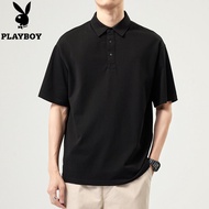 Playboy(PLAYBOY(เพลย์บอย)) | เสื้อโปโลพิเก้คอกลมแบบหลวมทันสมัย