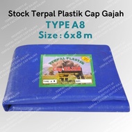 TERPAL PLASTIK A8 Ukuran 6x8 Meter Merk CAP GAJAH