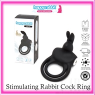 Happy Rabbit Stimulating Rabbit Love Ring Black