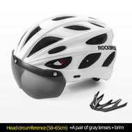 ROCKBROS Bicycle Helmet Integrally-molded Bike Helmet Motor Riding Helmet Removable Lens Capacete Ciclismo