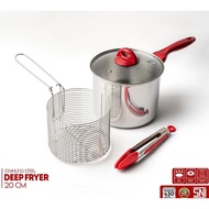 Supra Stainless Steel Deep Fryer Pan 20 Cm + Clamp Deep Fryer Stainless Steel Deep Fryer Pan