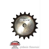 RS 100-1 x 18T Sprocket RS100 Single 18 Gear Z18 Sprocket RS 100 Single Transmission Chain Gear/