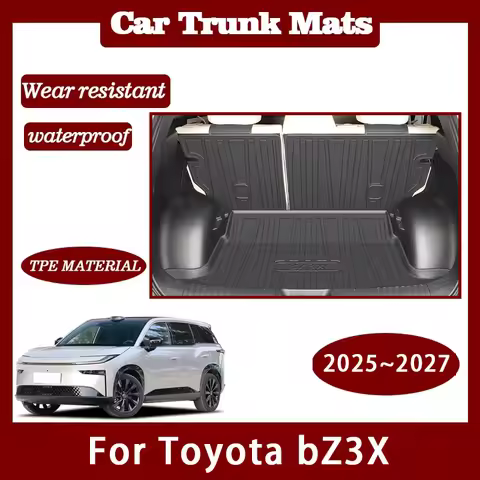 Car Rear Trunk Mats For Toyota bZ3X EG10 AY502 2025 2026 2027 Waterproof Pads Cargo Liner Back Seat