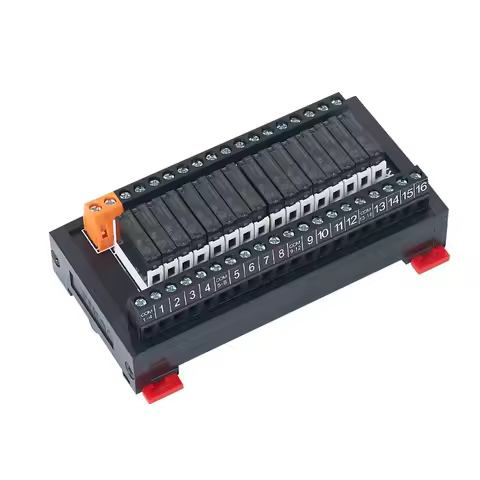 SK Series Relay Module Control Board PLC Amplifier DIN Rail Pluggable relay 4/6/8/10/12/16 Channel 5