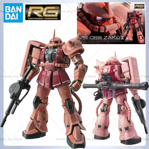 In stock Bandai RG 1/144 #02 MS-06S Char's Zaku II Principality of Zeon Custom Mobile Suit Model Kit