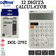 DOLPHIN DOL-2792 CALCULATOR 12 DIGITS / DOLPHIN ELECTRONIC CALCULATOR DOL-2792 12 DIGITS (READY STOC