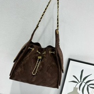 25bag New Style Frosted Drawstring Bucket Bag Retro Suede hobo Underarm Bag 25c Shoulder Portable Hi
