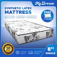*FREE SHIPPING* MyDream Tilam Single 8 INCH Mattress Tilam Synthetic Latex Feel - Single Mattress/Su
