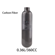 ถังอากาศ HPA คาร์บอนไฟเบอร์360cc 0.36L ถังเติมลมสกูบ้า4500PSI ขวดน้ำโซดา CO2สำหรับดำน้ำอุปกรณ์เสริมท