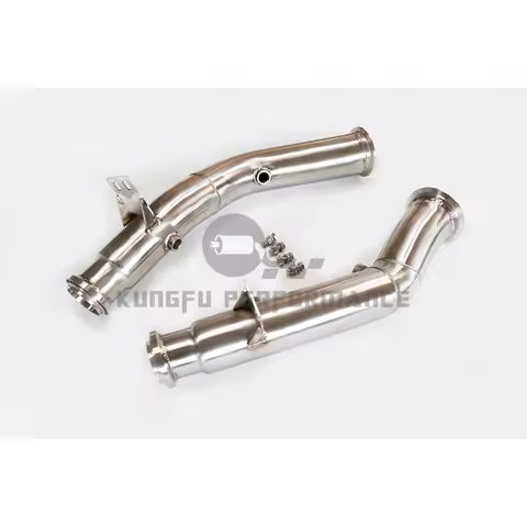 KUNGFU PERFORMANCE Upgrade SS304 3.0'' Mercedes B enz C43 AMG M276 W205 Downpipes LHD ONLY